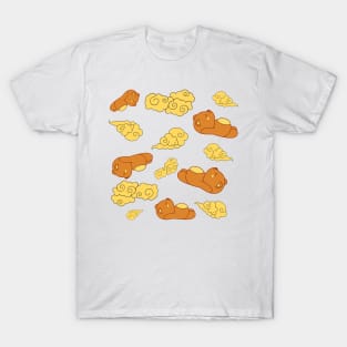 Relaxing Bear Under Clouds T-Shirt